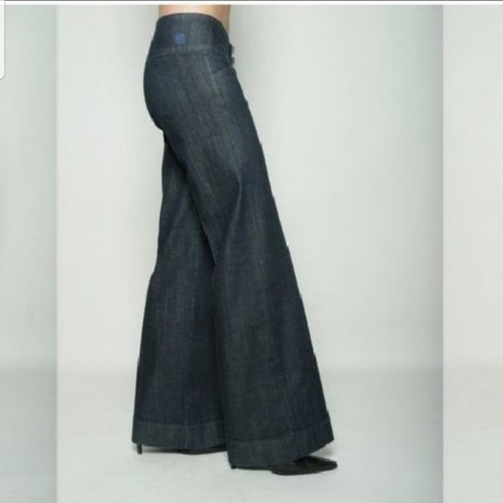 Fidelity Denim Button Waist Flare Jeans, SZ 28